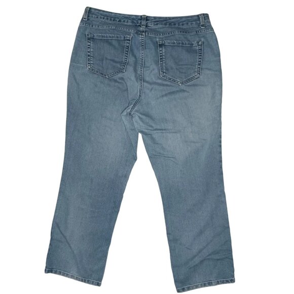 Charter Club Denim - Charter Club Lexington Straight Jeans Womens 14PS Petite Blue Super Soft Denim